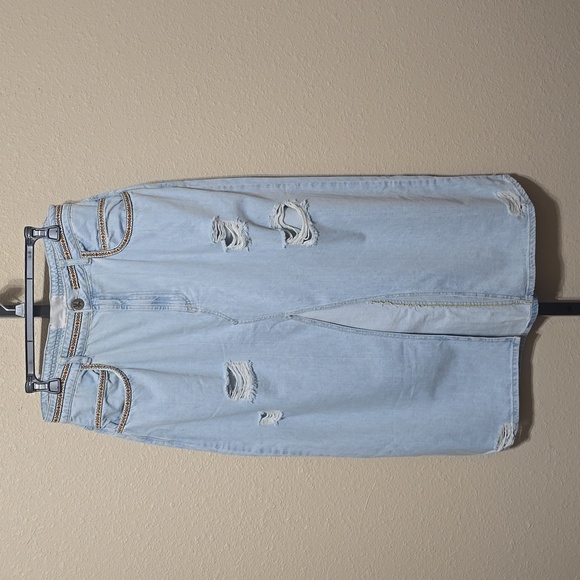 NWT One Teaspoon Rocko Distressed Denim Skirt Size 31 - Picture 5 of 12